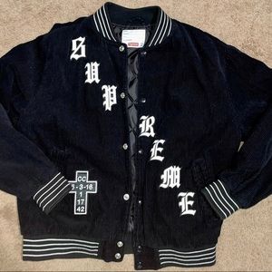 Supreme old english bomber jacket! (BARLEY WORN) (DEAD STOCK!)